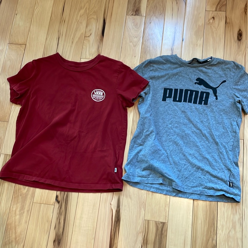 Vans and Puma- Two boys tshirts size L (10-12)